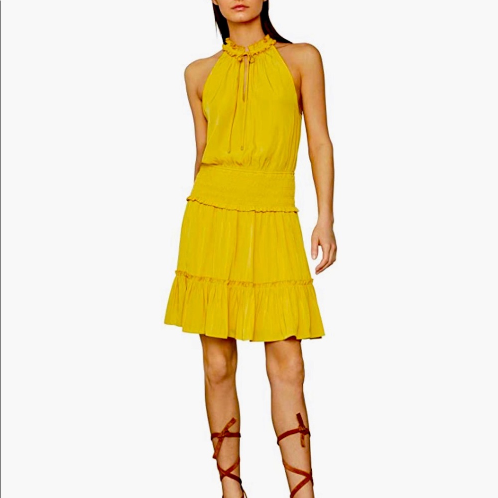 Yellow ruffled sundress